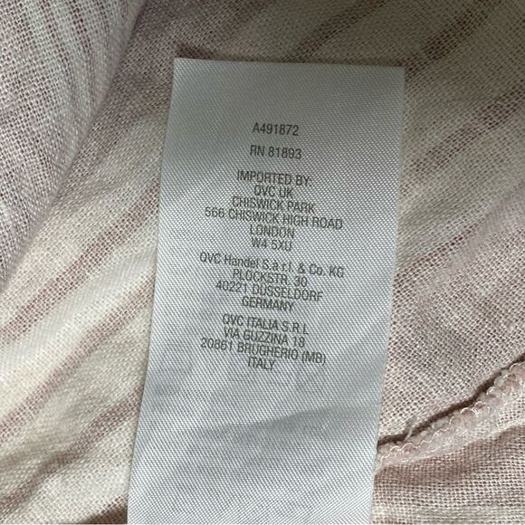 Girl With Curves Linen Blend Striped Casual Beachy Midi Dress Women's Size 1XP - Picture 2 of 16